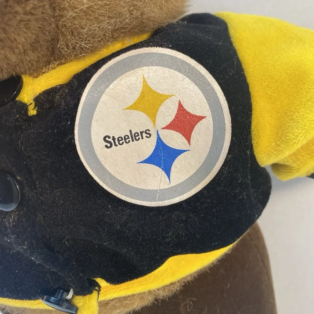 Pittsburgh Steelers NFL Plush Teddy Bear Football Stuffed Animal 2003 Vintage‎